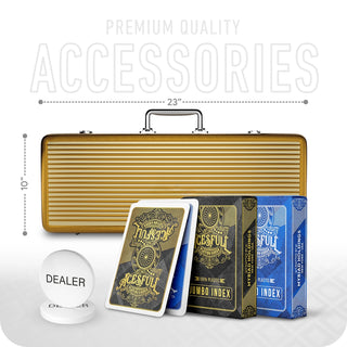 NFT Luxe Poker Chipset - GR, 300/500 Pcs, Clay, 40mm, 14g