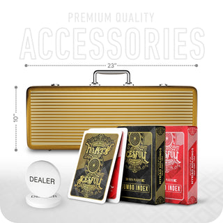 Gold Rush Poker Chipset Without Denomination - GR, 300/500 Pcs, Clay, 40mm, 14g