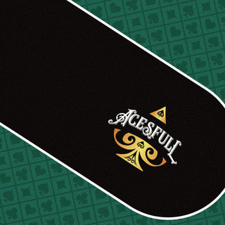 Acesfull Poker Mat - Oval, 6x3ft
