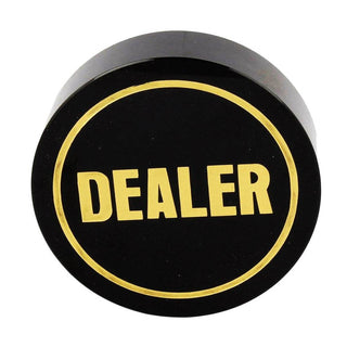 Acrylic Gaming Dealer Button - Black, Set of 5 - Acesfull