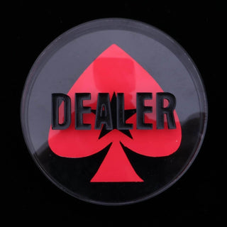 Acrylic Gaming Dealer Button - Crystal, Set of 5 - Acesfull