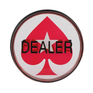 Acrylic Gaming Dealer Button - Transparent, Set of 5 - Acesfull