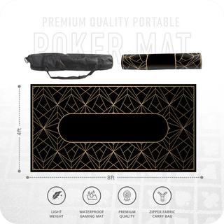 Astra Series Poker Table Mat - Rectangle, 8x4ft - Acesfull