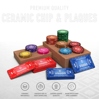 Bloom Rings Poker Chipset - 300/500 Pcs, 10/20 Plaques, Ceramic, 40mm, 10g - Acesfull