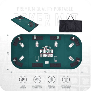 Poker House Poker Tabletop - Rectangle, 6x3ft - Acesfull