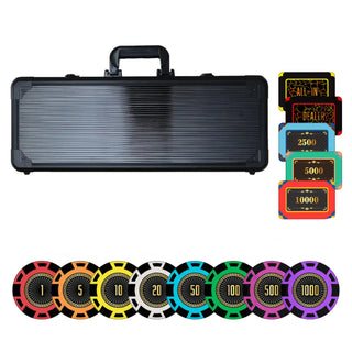 Emperial Poker Chipset - TN, 300/500/800/1000 Pcs, 10/30/50/80 Plaques, Clay, 45mm, 18g