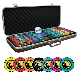 Fearless Lion Poker Chipset Without Denomination - GR, 300/500 Pcs, Clay, 40mm, 14g - Acesfull