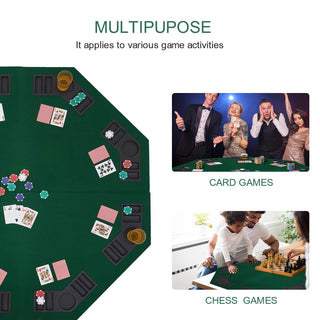 Folding Poker Tabletop - Octagonal, 4x4ft - Acesfull