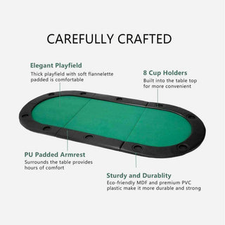 Masterfold Poker Tabletop - Oval, 6x3ft - Acesfull