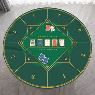 Gripper Series Poker Table Mat - Round, 4x4ft - Acesfull