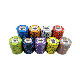 King of The River Poker Chipset - 300/500 Pcs, Ceramic, 40mm, 10g - Acesfull