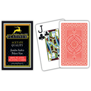 Modiano Platinum Playing Cards - Pack of 10, Blue/ Red - Acesfull