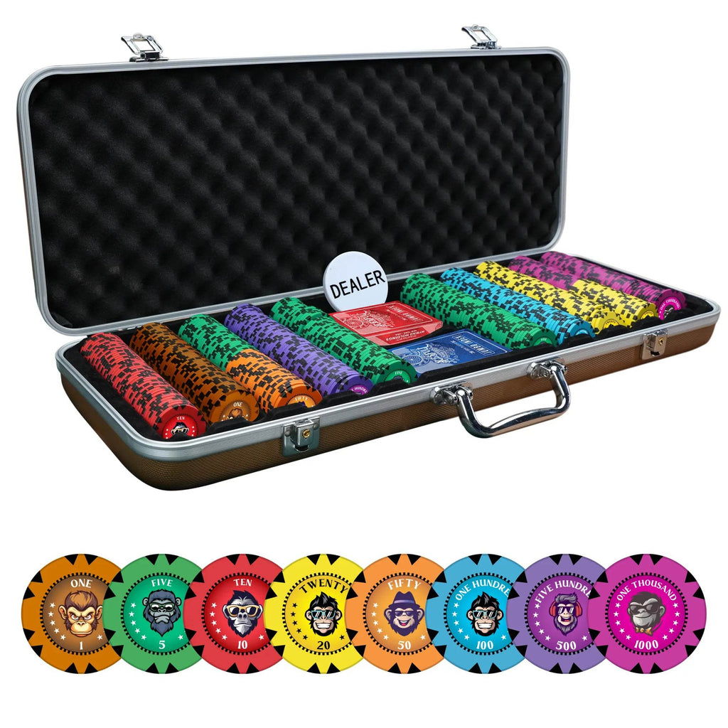 Buy NFT Monkey Poker Chipset, GR, Clay, 40mm Online in UAE | Dubai