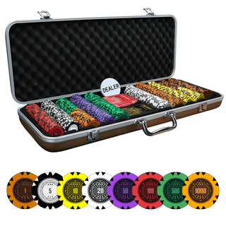 Nashville Series Poker Chipset - GR, 300/500 Pcs, Clay, 40mm, 14g - Acesfull