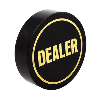 Acrylic Gaming Dealer Button - Black, Set of 5