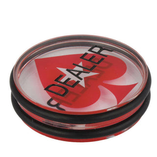 Acrylic Gaming Dealer Button - Transparent, Set of 5