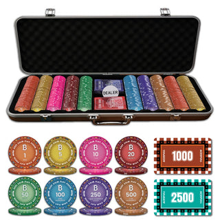 Bloom Rings Poker Chipset - 300/500 Pcs, 10/20 Plaques, Ceramic, 40/45/50mm, 10/14/17g