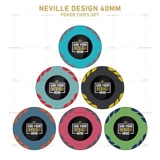 Customisable Gaming Chips - Neville, Clay, 40mm, 14g