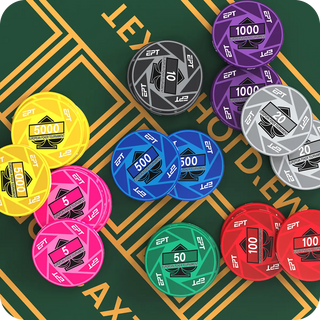 EPT Poker Chipset - 300/500 Pcs, Ceramic, 40mm, 10g