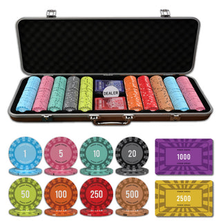 Eterna Poker Chipset - 300/500 Pcs, 10/20 Plaques, Ceramic, 40/45/50mm, 10/14/17g