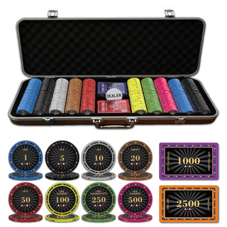 Fiesta Rings Poker Chipset - 300/500 Pcs, 10/20 Plaques, Ceramic, 40/45/50mm, 10/14/17g