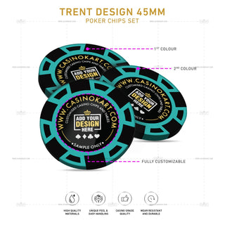 Customisable Gaming Chips - Trent, Clay, 45mm, 18g