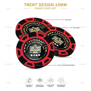 Customisable Gaming Chips - Trent, Clay, 45mm, 18g