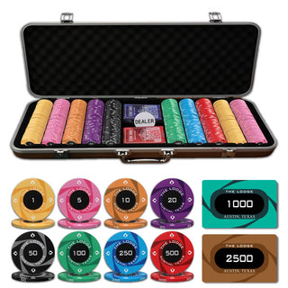 The Lodge Poker Chipset - 300/500 Pcs, 10/20 Plaques, Ceramic, 40/45/50mm, 10/14/17g